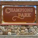 champions park sign in shelby, mt